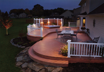 Deck with lighting